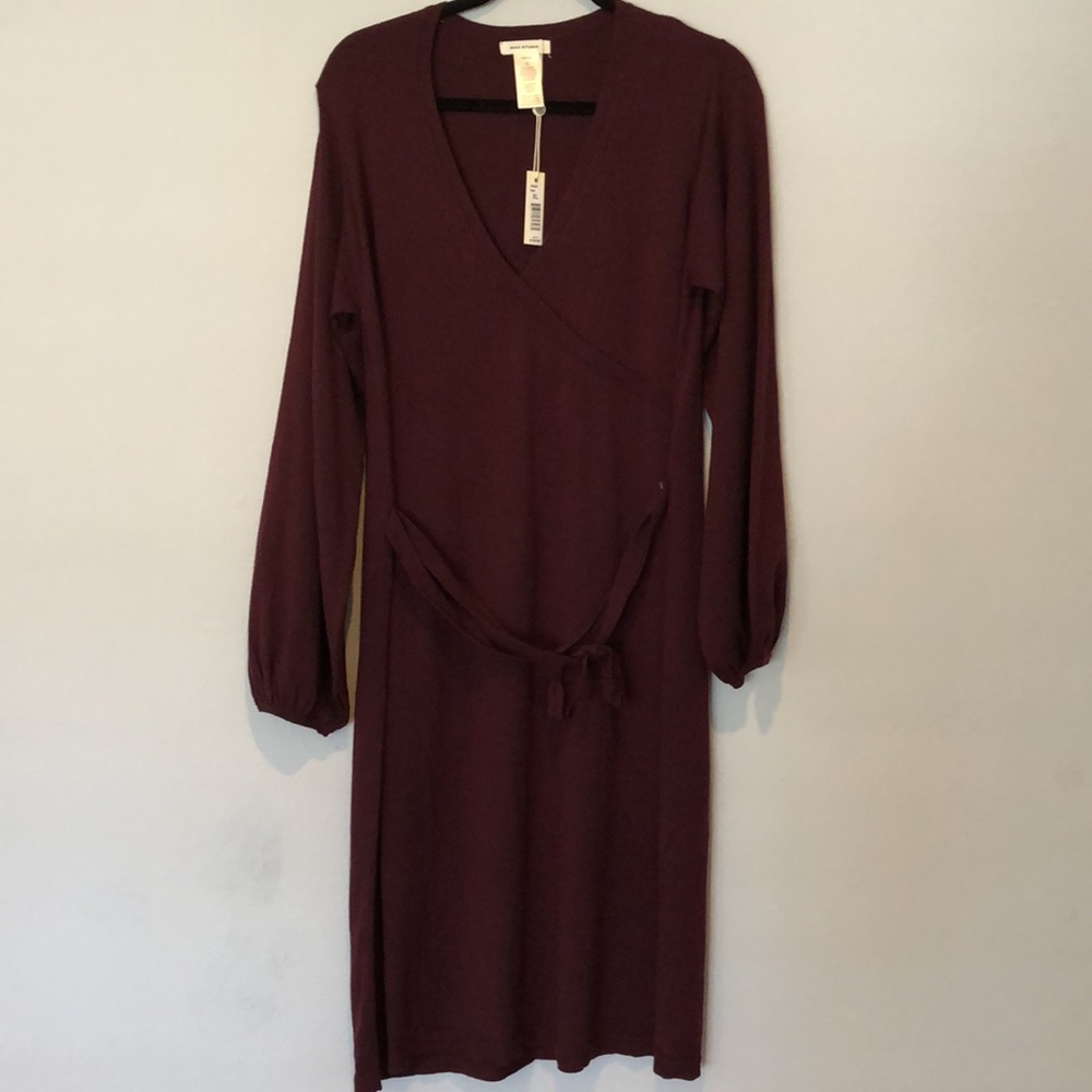 Max studio sweater dress midi, XL, wine, NWT